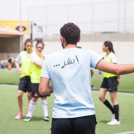 Training every day to get better: girls soccer project in Jordan