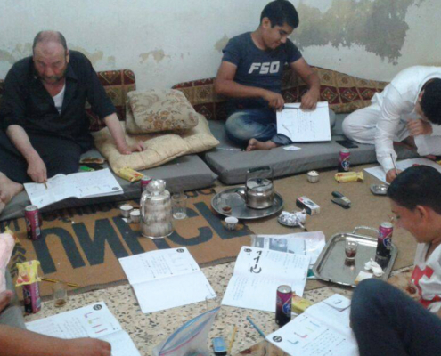 Also, refugee men in Jordan get support and help in our literacy project