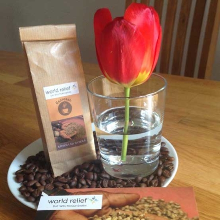 Drink mocha coffee and help with a donation to Yemen