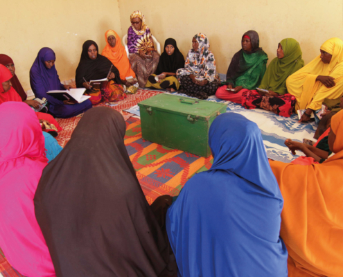 Women at the self-help group in East Africa