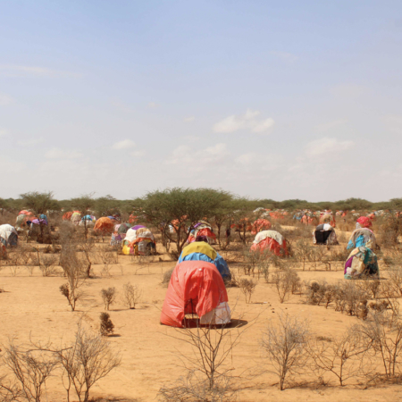 The women we support live in tents with their families in East Africa